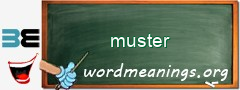 WordMeaning blackboard for muster